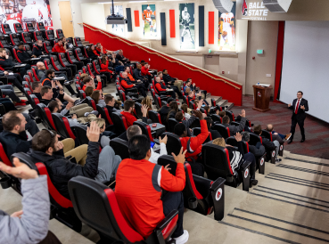 Class of College Students in Lecture Hall